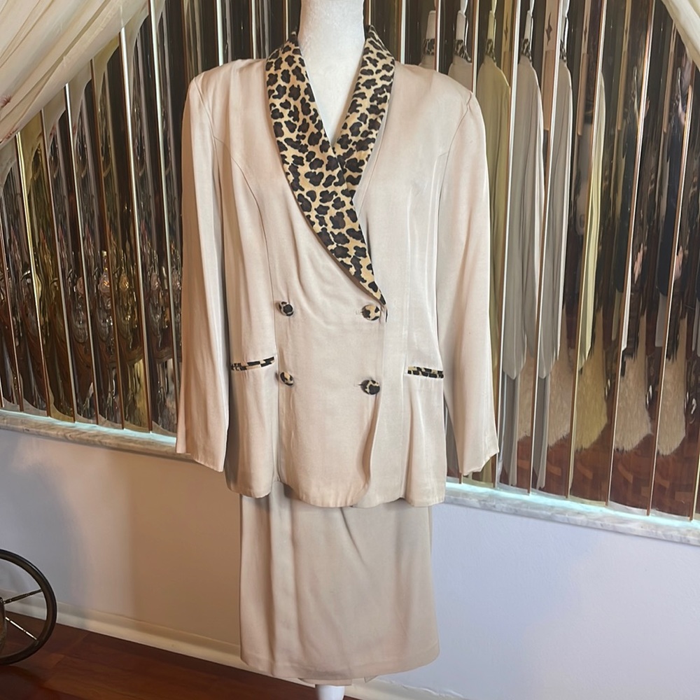 2-pc Beige T.N.B. New York Skirt Suit